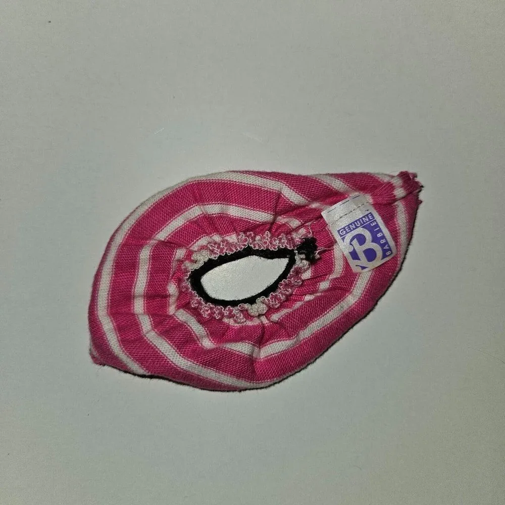 VTG 1989 My First Barbie Easy-On Fashions Pink White Striped Skirt Replacement